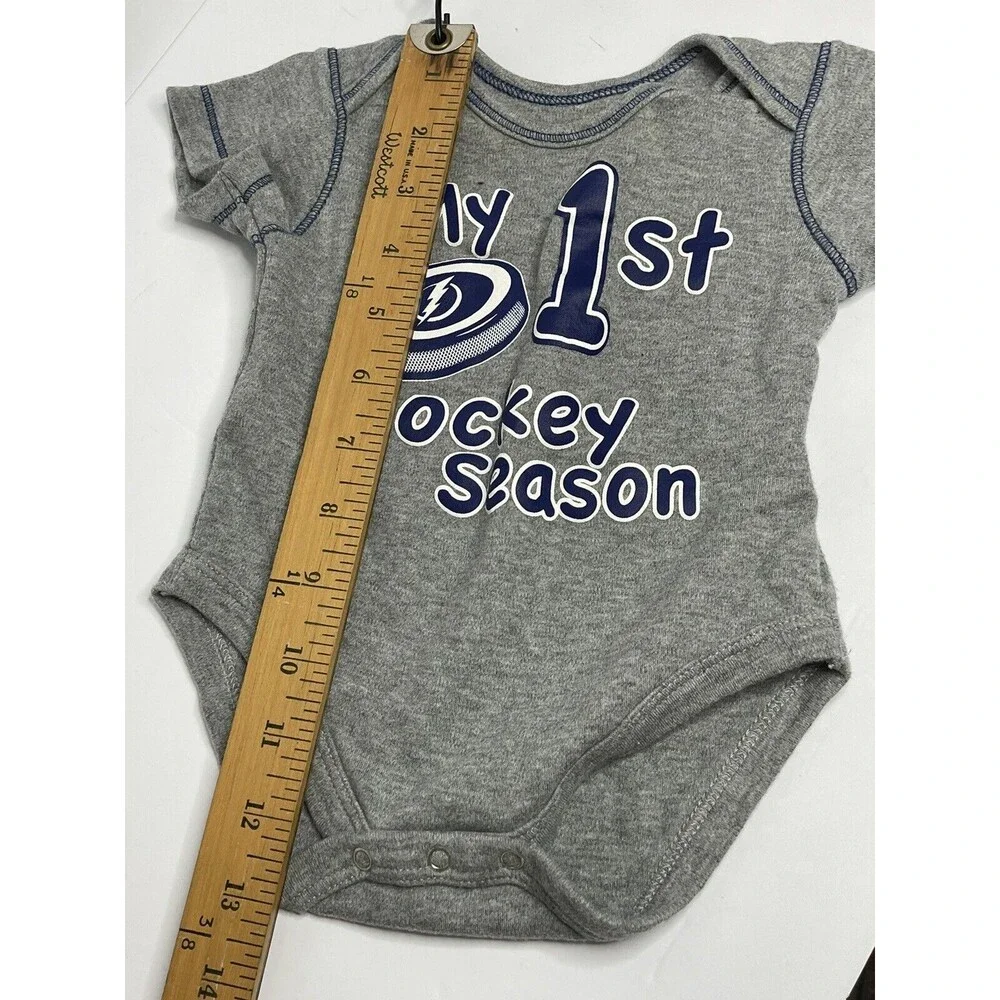 Baby NHL Licensed Tampa Bay Lightning Onsie Snap Size 3-6 Months First Game